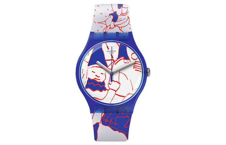 

Унисекс белые часы SUOZ217 SWATCH