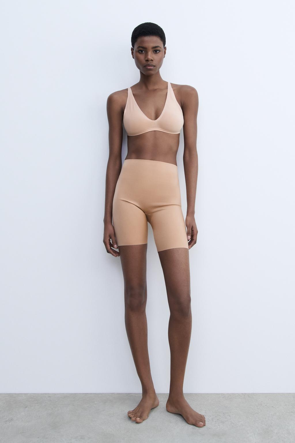 

Велосипедные шорты по форме тела ZARA, цвет Beige-pink