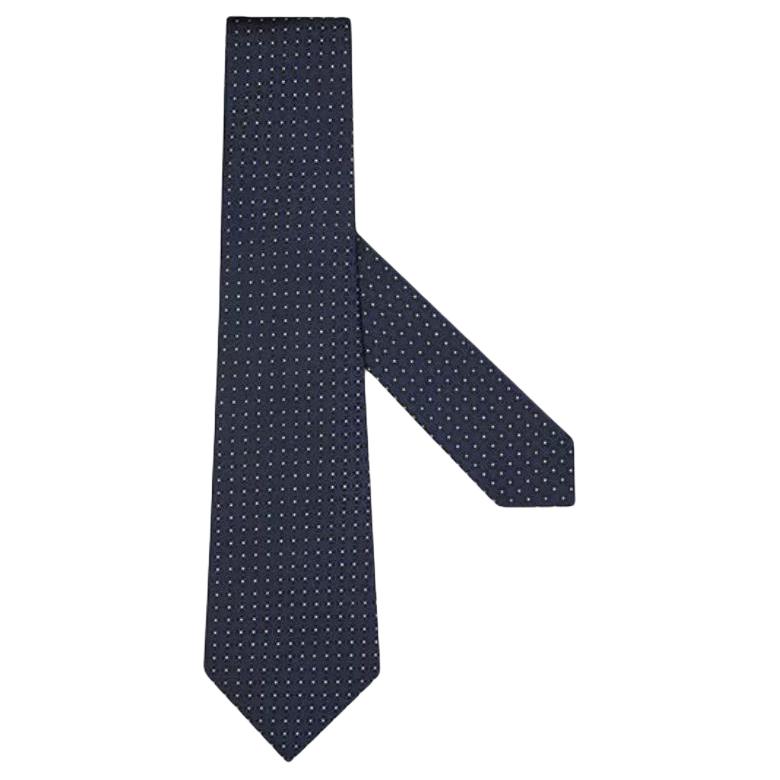 

Ermenegildo Zegna Галстук из шёлка унисекс тёмно-синий, Midnight Blue
