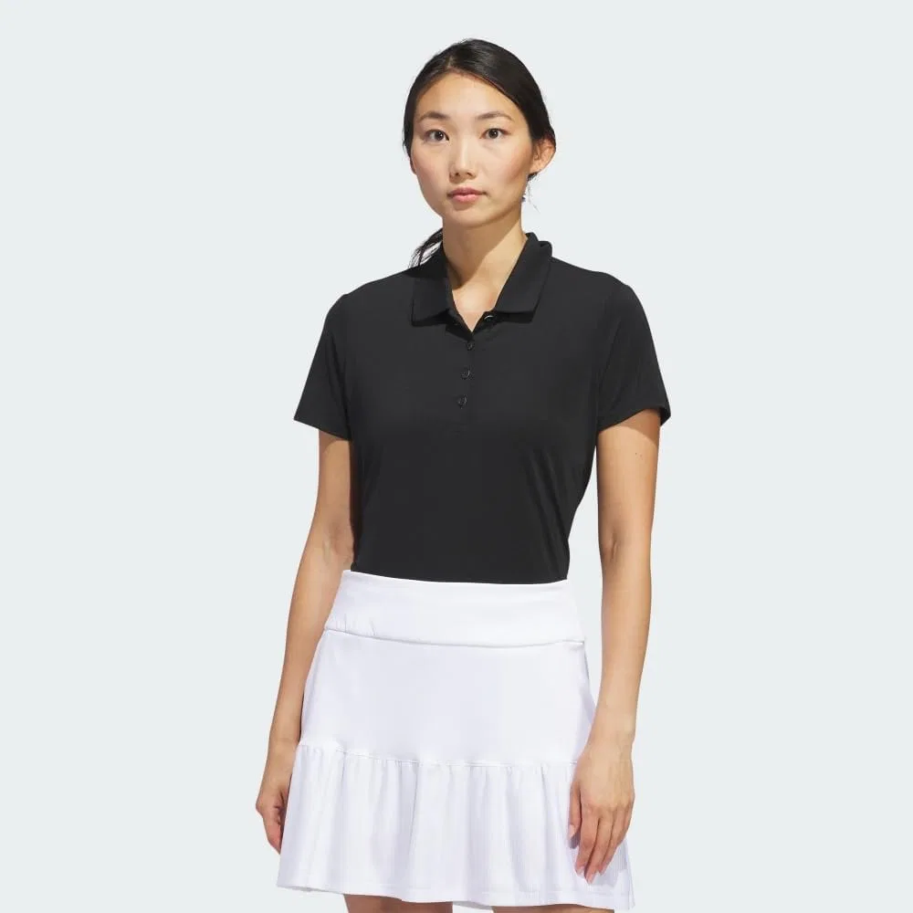 Женское поло adidas, Regular Fit, Black — фото 2