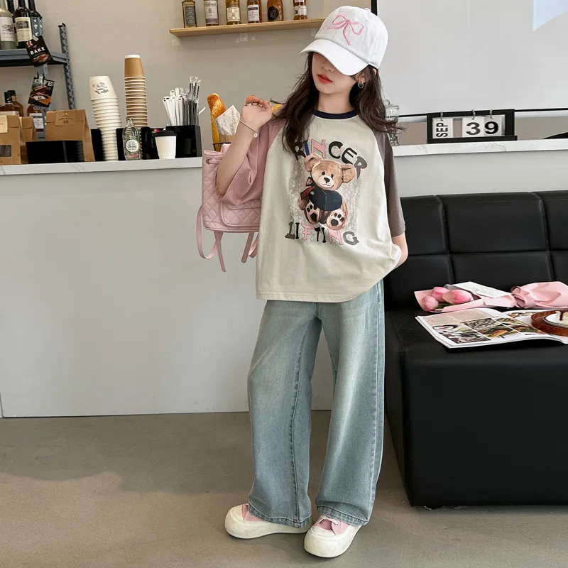 Детская футболка с круглым вырезом Disney, Patchwork Bear T-Shirt — фото 4