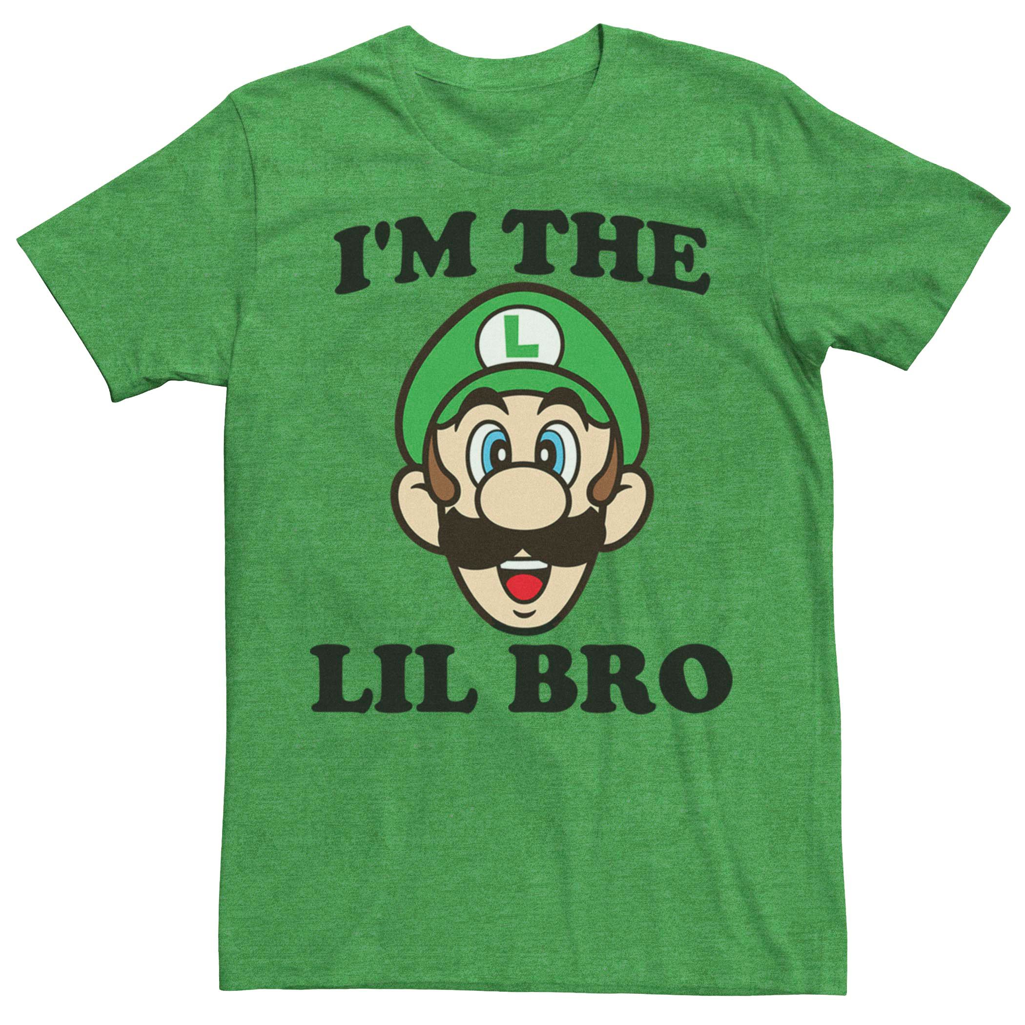 

Мужская футболка Super Mario Bros. Luigi "Lil Bro" Licensed Character