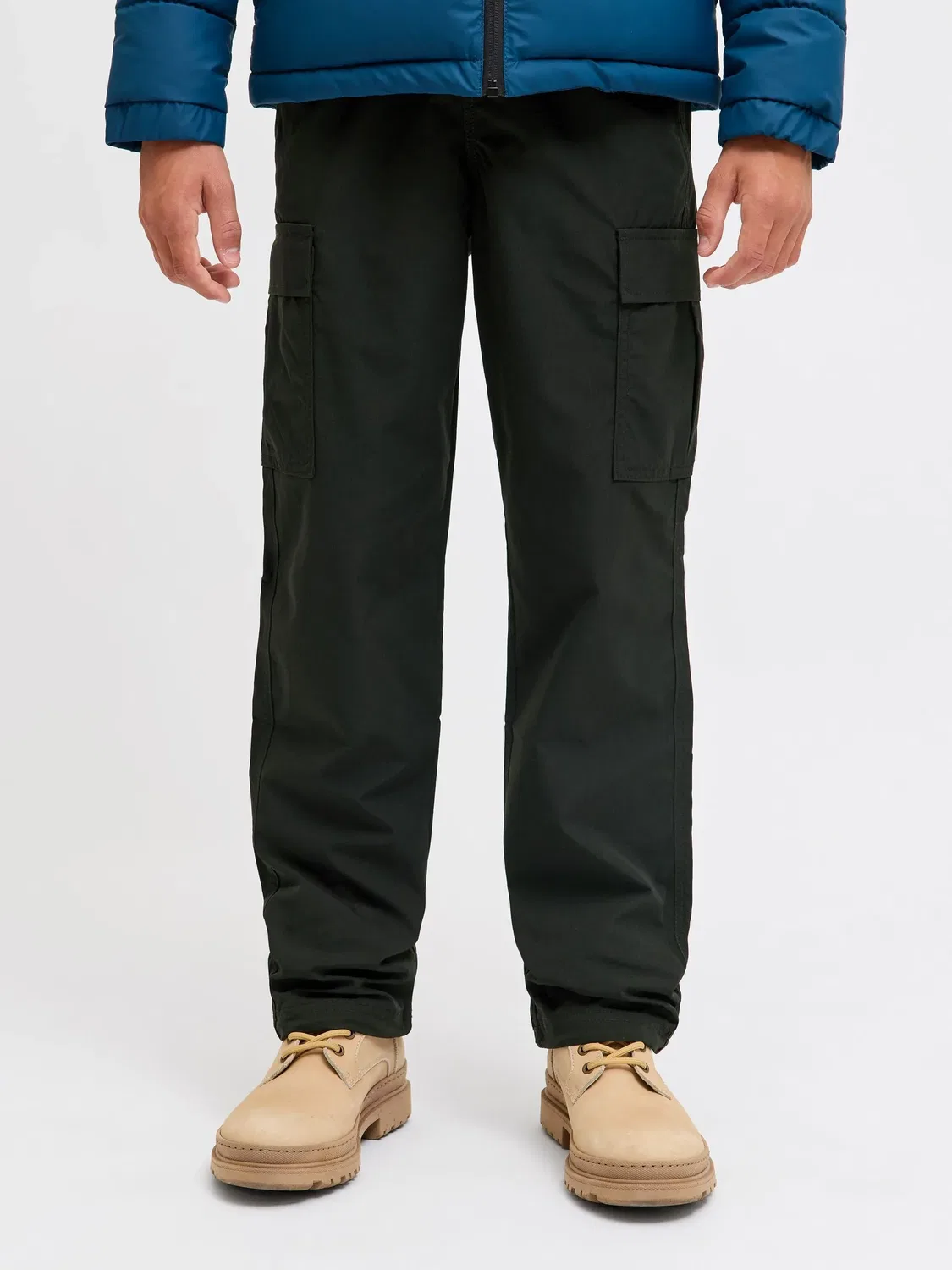 Cargo-штаны хлопковые JACK & JONES Junior, черный — фото 3