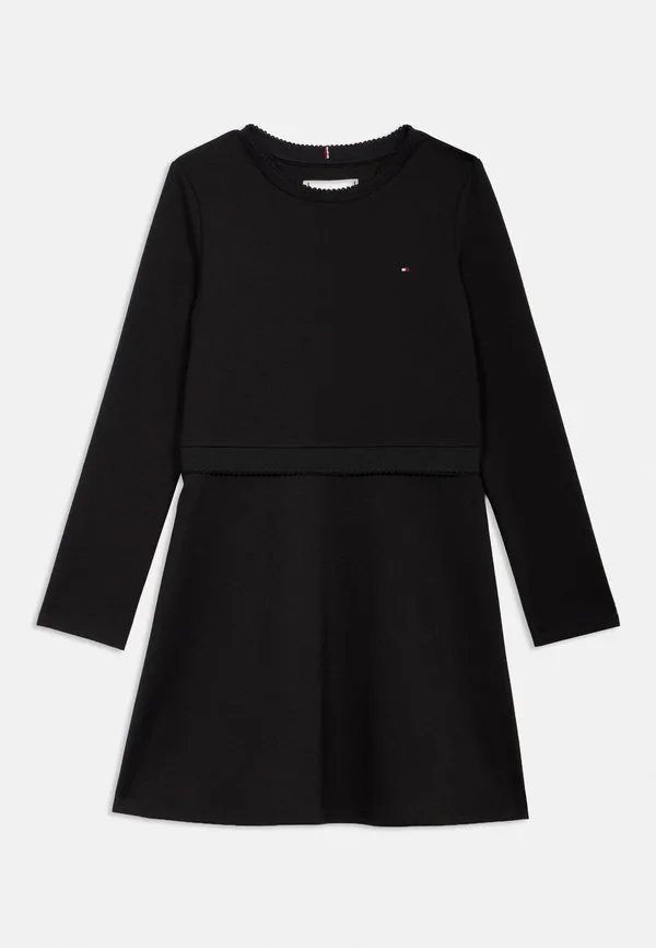 Платье-Скейтер пунто, трикотажное платье Tommy Hilfiger, Black
