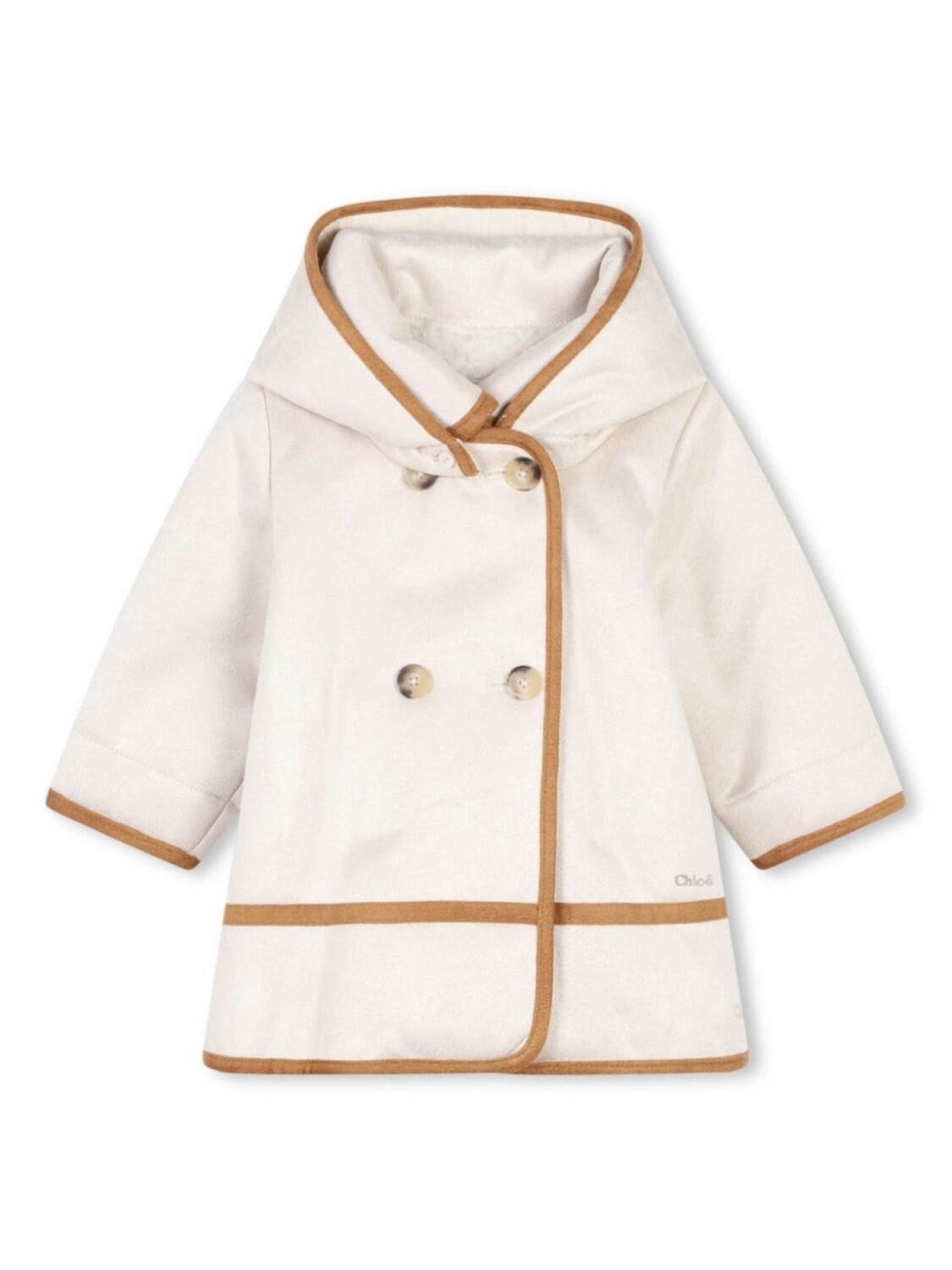 

Chloé Kids пальто с подкладкой из искусственной овчины, нейтральный цвет