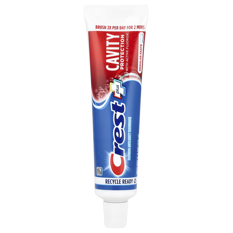 

Crest, Plus, защита кариеса, зубная паста с фтором, обычная, 68 г (2,4 унции)