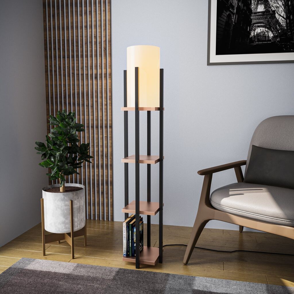 

Opviq, Shelf Lamp - 8113, торшер, черный, 25 x 25 x 130 см