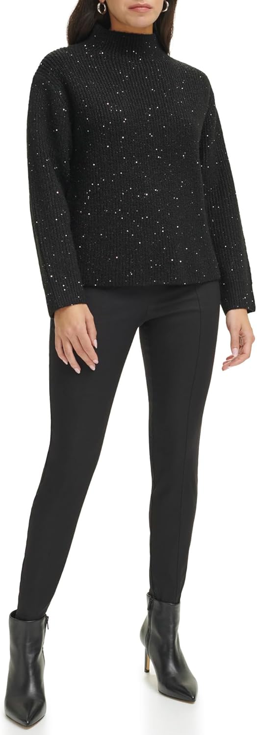 

Женский свитер Calvin Klein с длинным рукавом и пайетками, Black