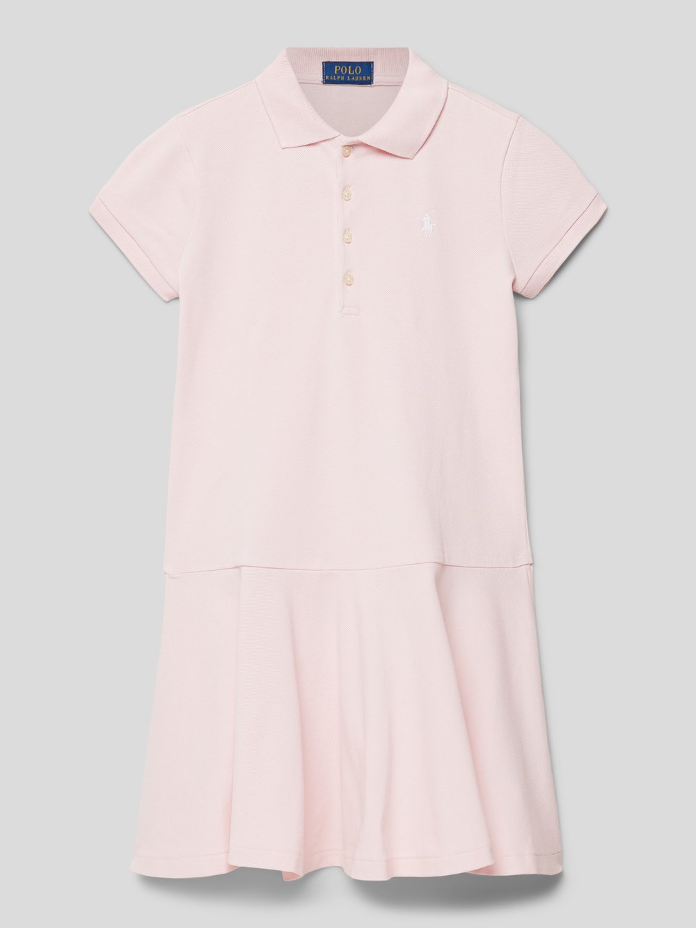 

Платье-поло в многослойном стиле с пришитыми этикетками Polo Ralph Lauren Teens, светло-розовый