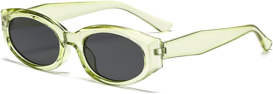 

Классические винтажные солнцезащитные очки 2027 года, маленькие овальные, для женщин, ретро-очки, женские спортивные очки для водителя, защита от ультрафиолета UV400 MTZJH, Clear Green