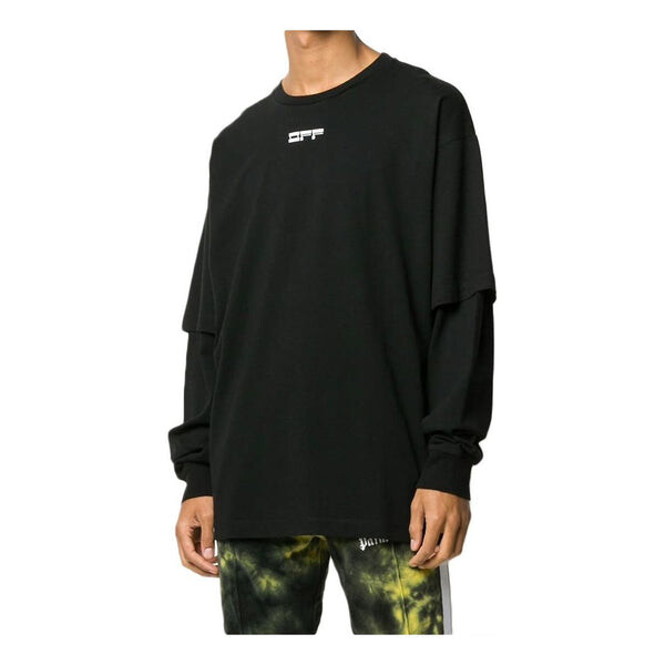 

Толстовка back mask human face printing round neck black Off-White, черный
