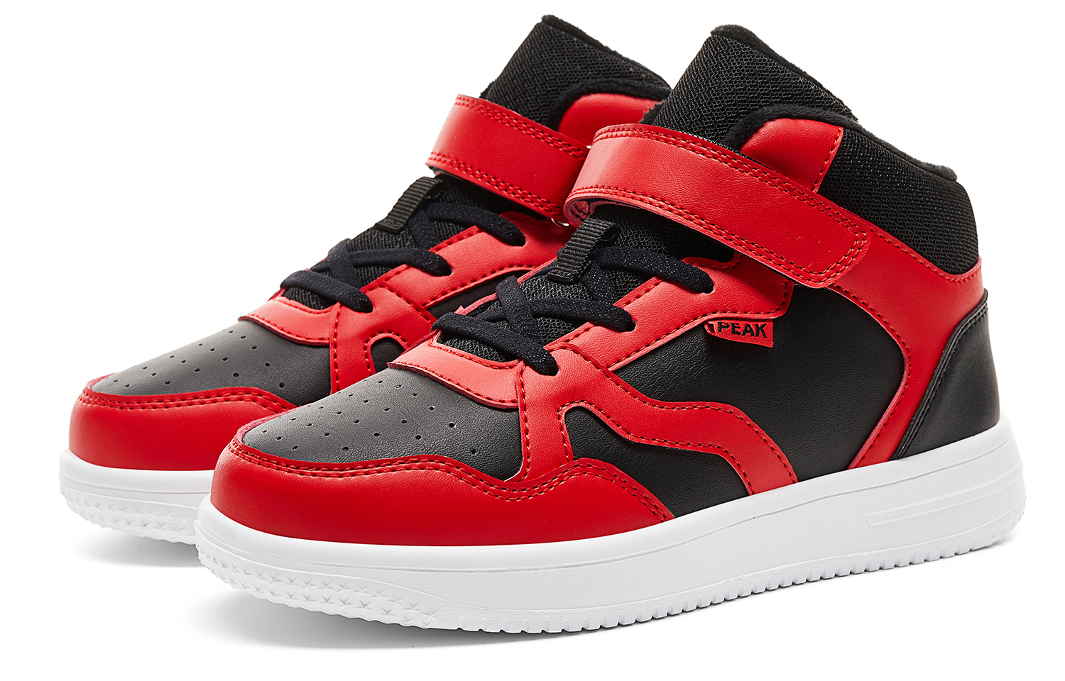 PEAK Противоскользящие утепленные кроссовки для скейтбординга balance kids' black red kids' — фото 3