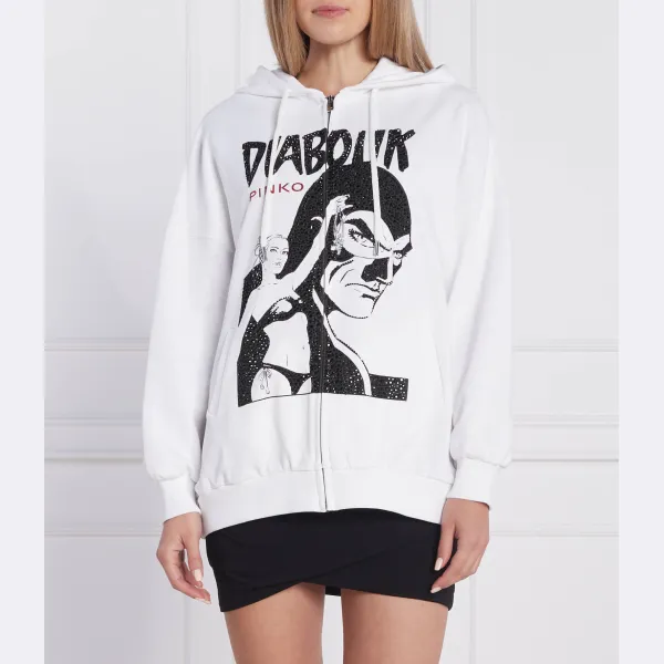 

Толстовка свободного кроя Pinko x Diabolik Fiorella Pinko, белый