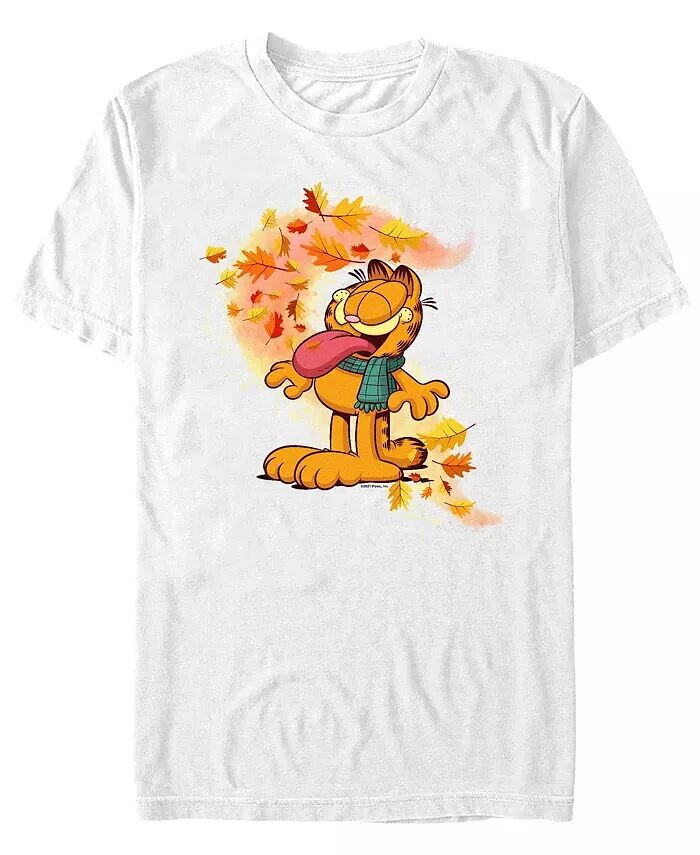 

Мужская футболка с короткими рукавами Garfield Autumn Leaves Fifth Sun, белый
