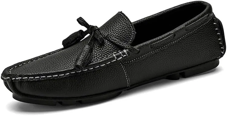 Лоферы мужские квадратный носок Loafers for Men, Black SayfuR