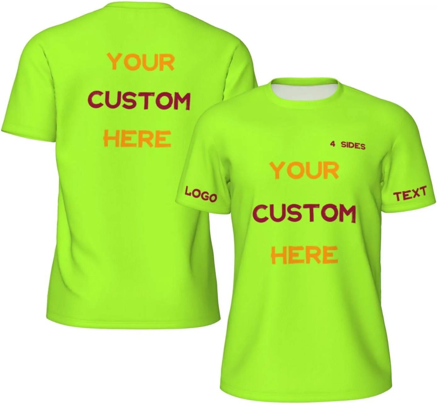 

Футболка Custom с принтом на 4 сторонах