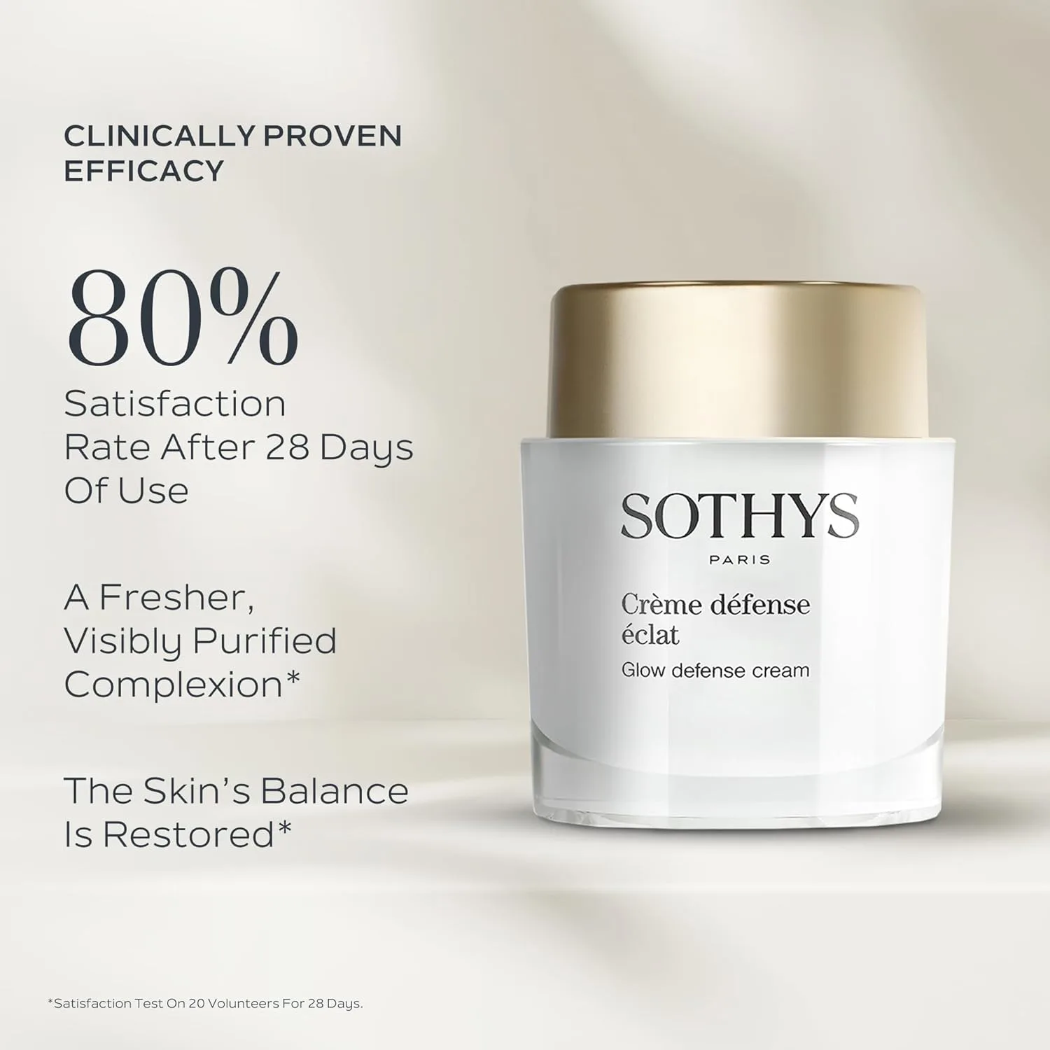 Крем для лица Sothys — Glow Defense Cream - дневной увлажняющий для тусклой кожи, поддерживает сияние — фото 3