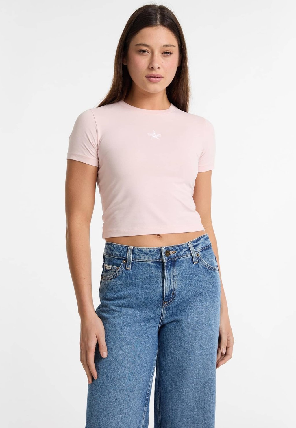

Базовая футболка Guess Jeans, фуксия