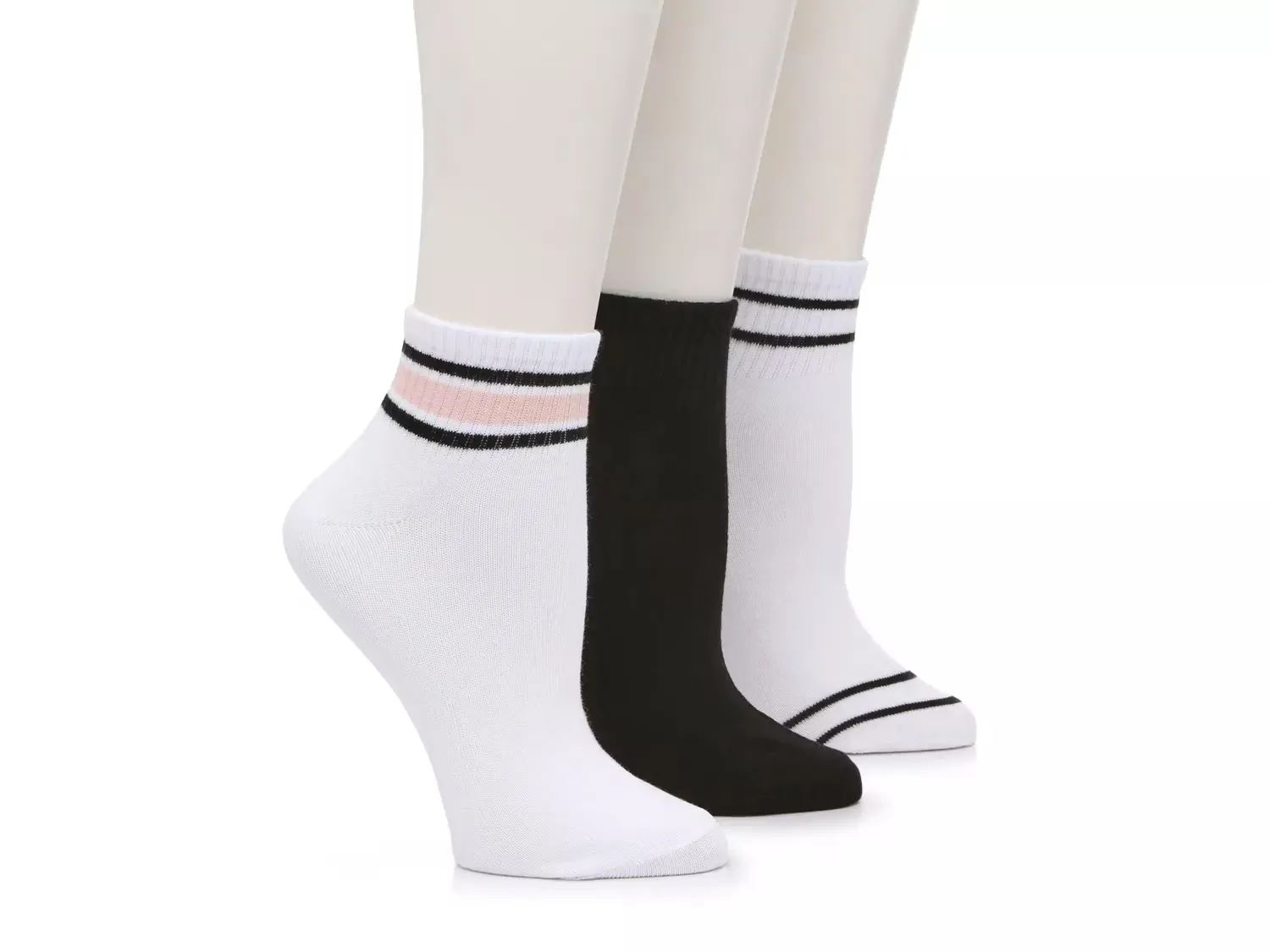 

Полосатые и однотонные носки - набор из 3 пар Steve Madden, White/Black
