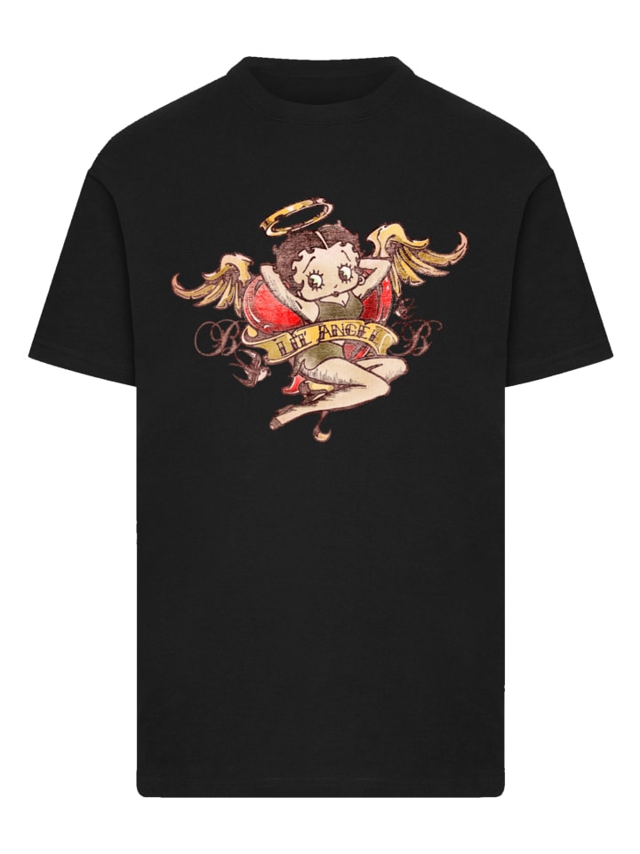 

Футболка Betty Boop Lil Angel Tattoo черного цвета F4NT4STIC, Черный, Футболка Betty Boop Lil Angel Tattoo черного цвета F4NT4STIC