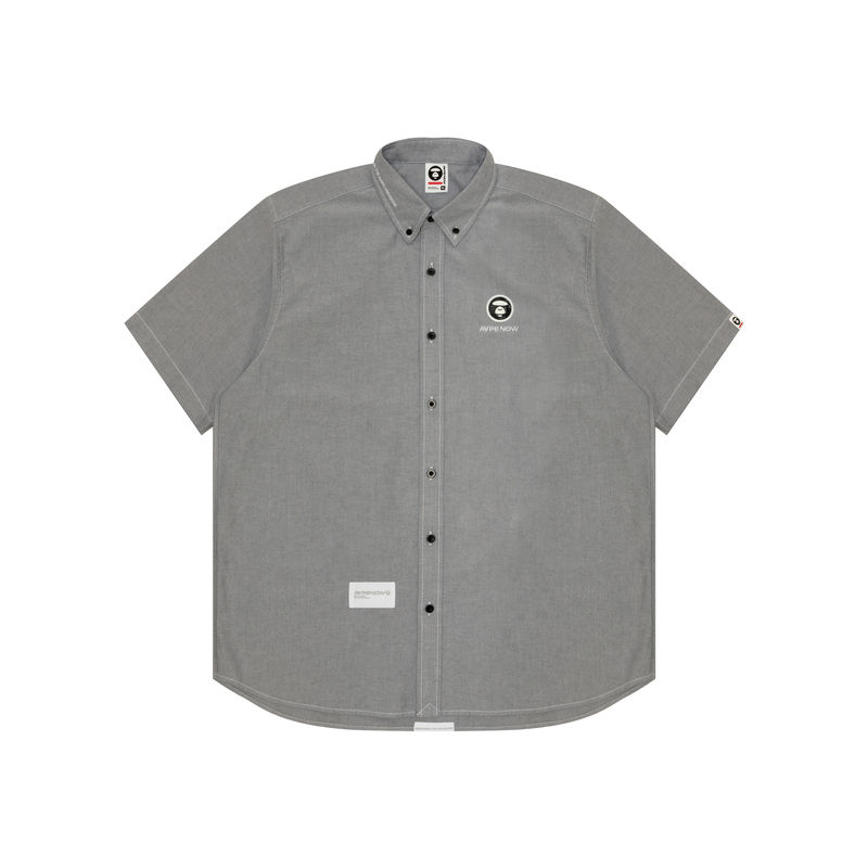 

Рубашка с короткими рукавами и нашивкой-логотипом Aape, Black Gray BKX