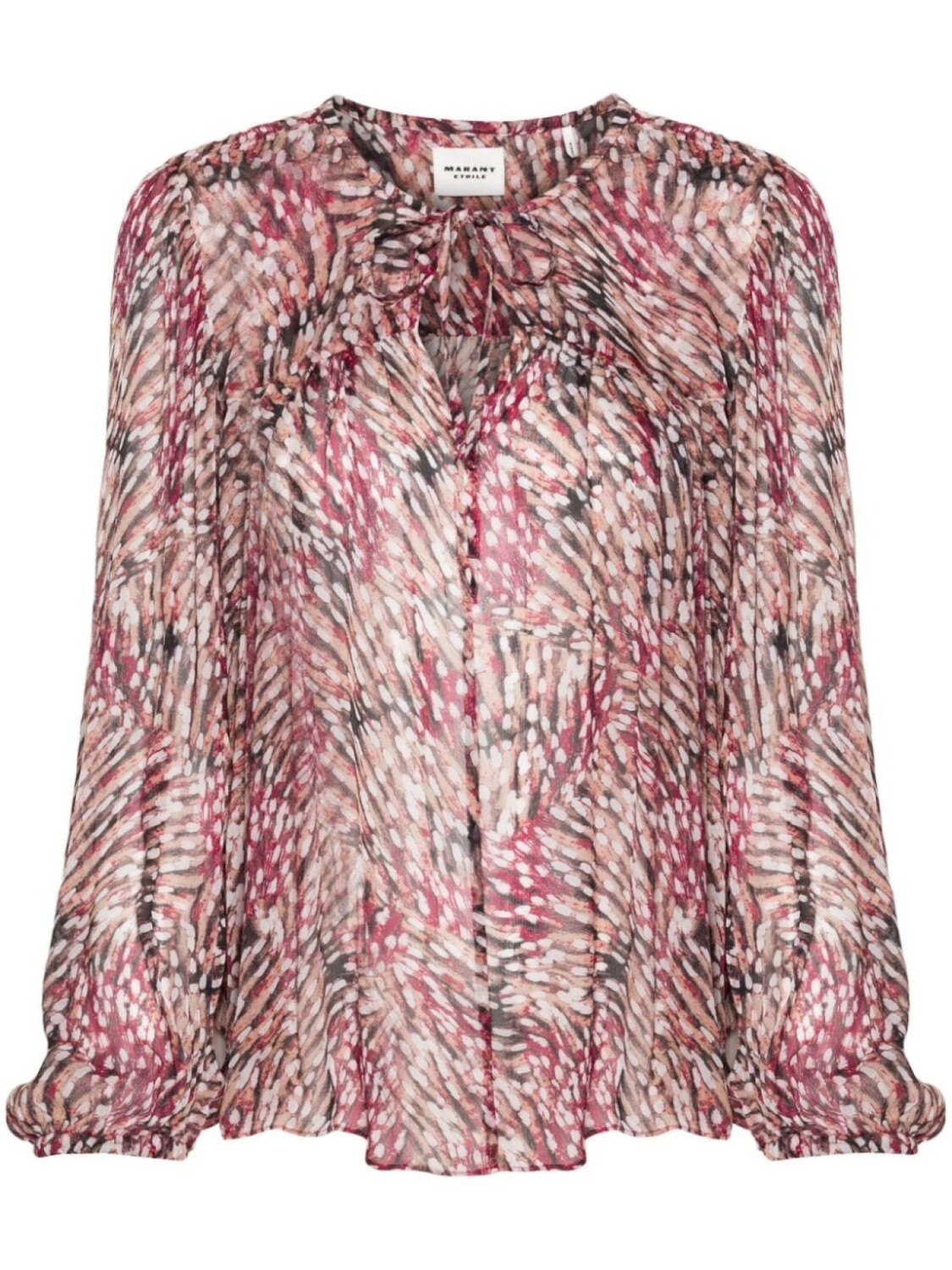 

Marant Étoile шифоновая блузка Daytonea с узором, розовый