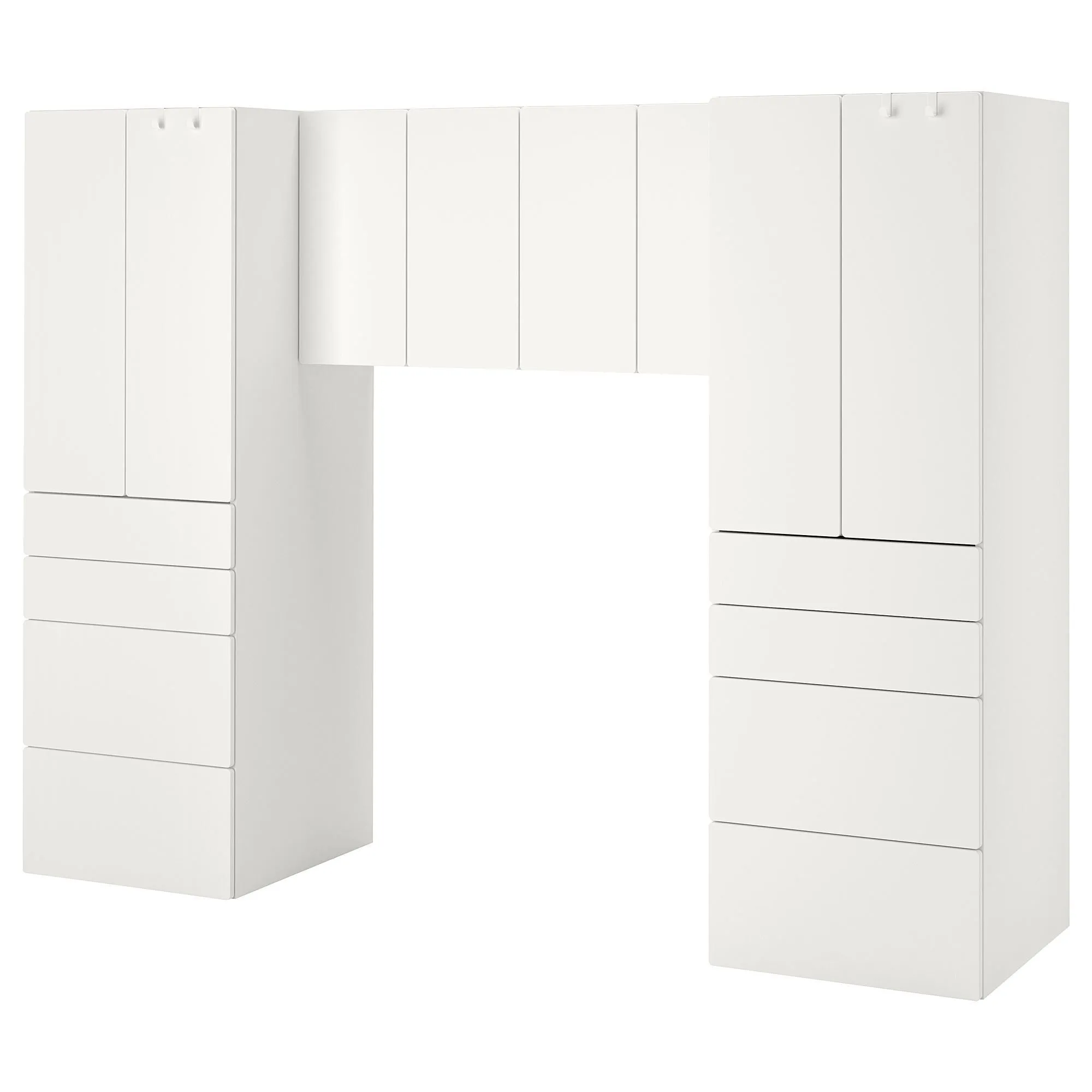 

Детский гардероб-комбинация, белый, 240x57x181 см, PLATSA/SMÅSTAD IKEA