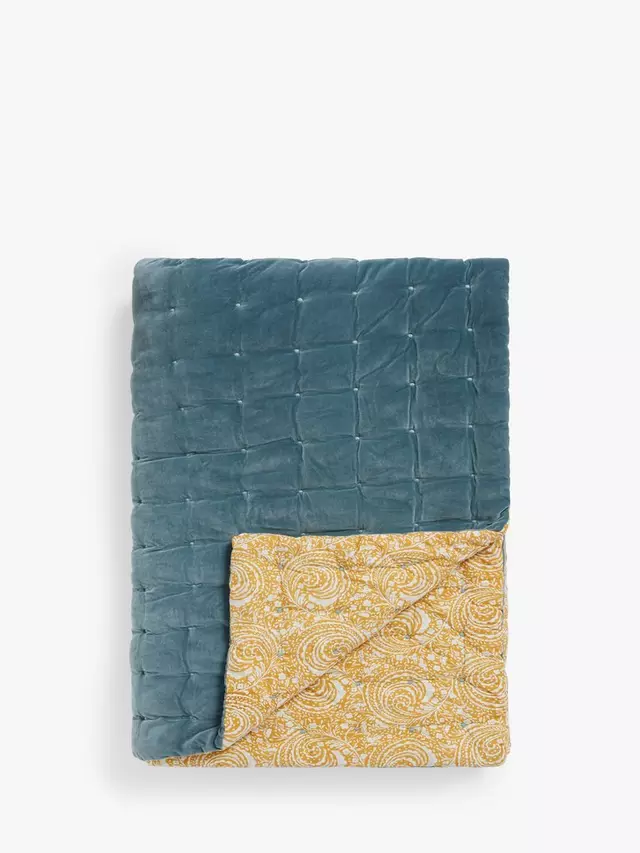 

Покрывало John Lewis Baxter Swirl Reversible Quilted, разноцветный