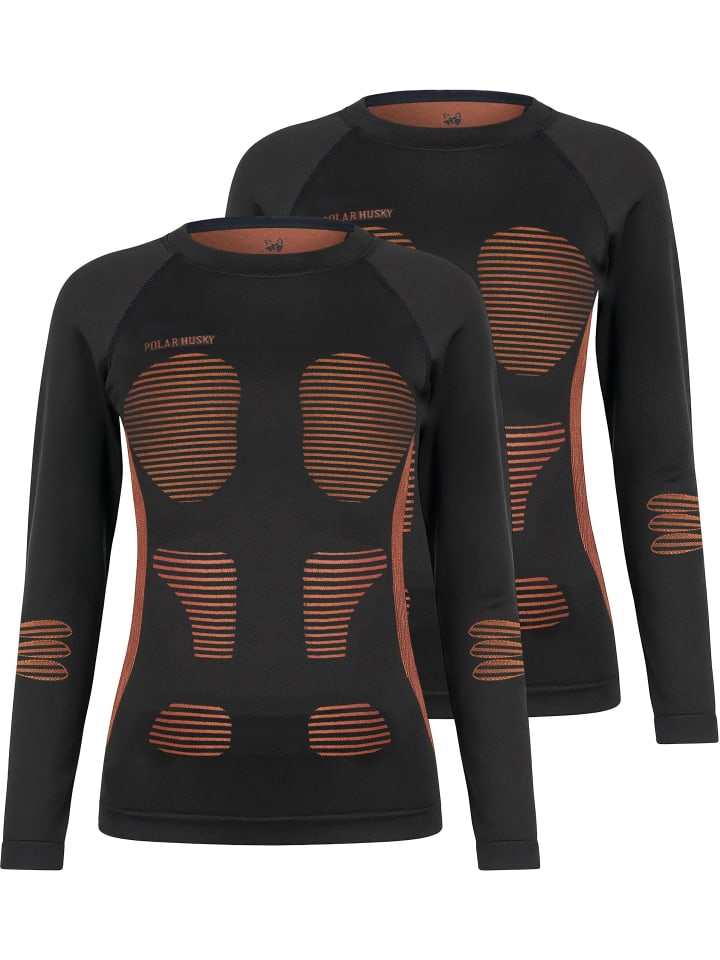 

Normani 2 женские терморубашки с длинным рукавом для катания на лыжах, оранжевого цвета