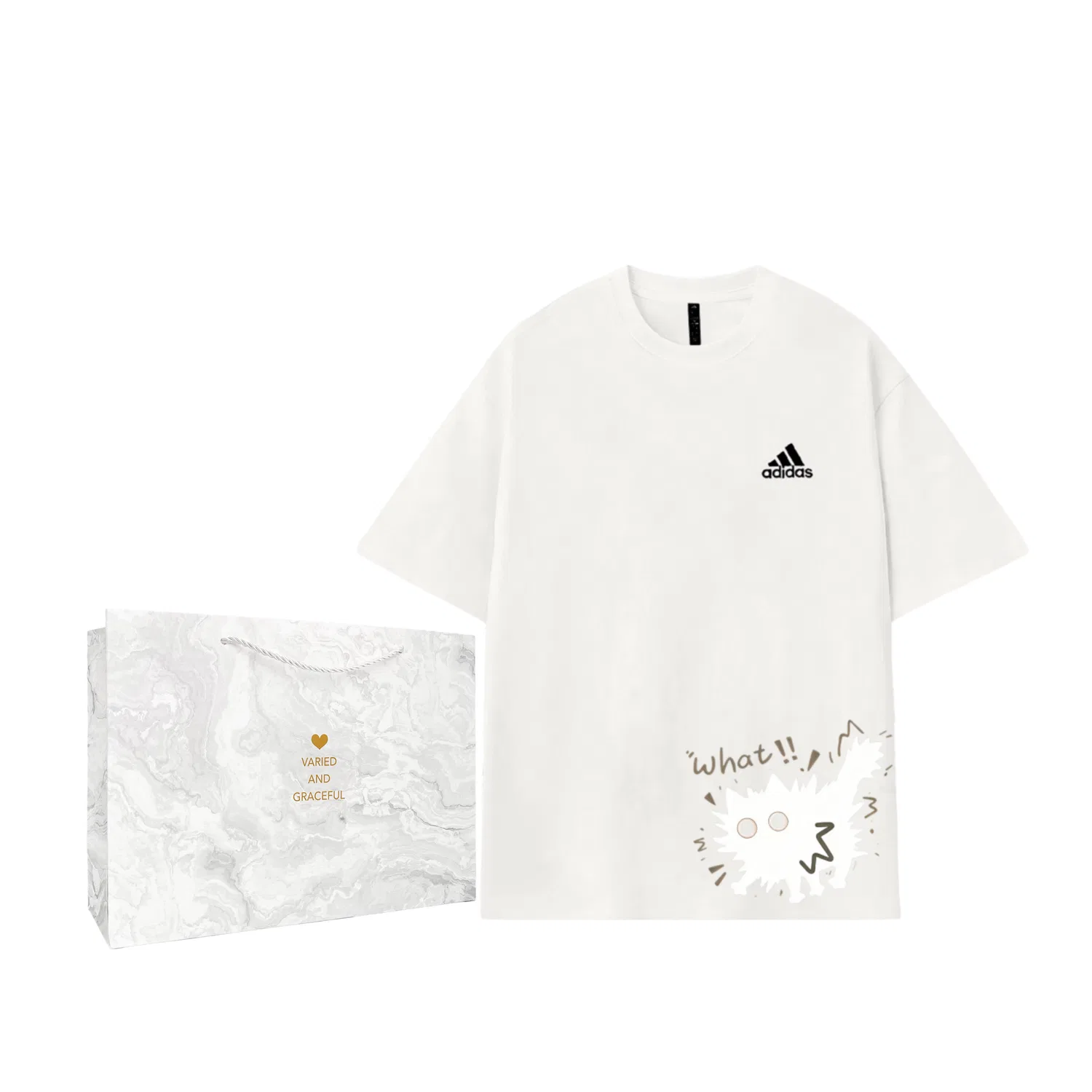 Футболка хлопковая Adidas MUST HAVES с круглым вырезом, цвет Shopping Bag
