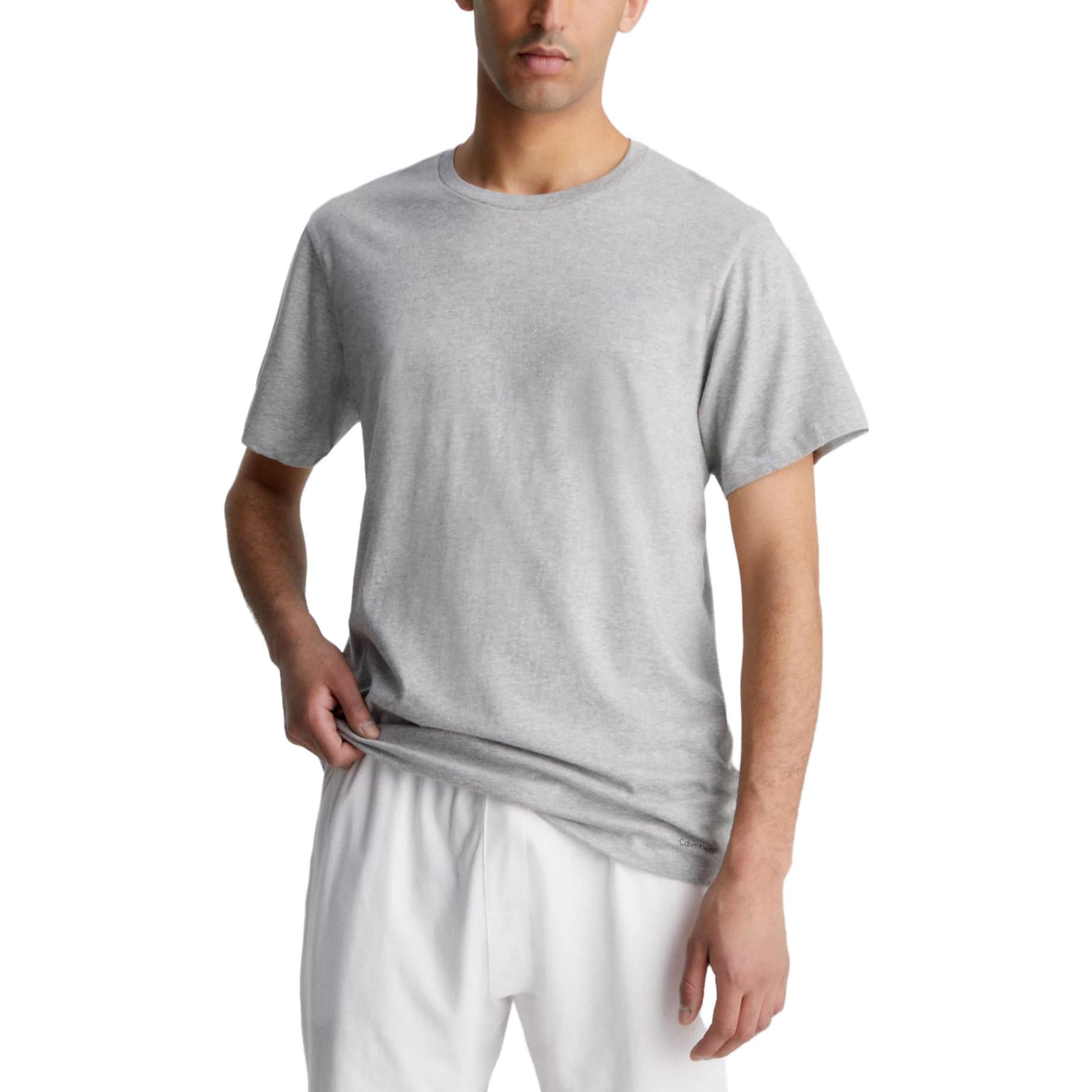 Комплект футболок Calvin Klein Cotton Classics 3 шт., черный/белый/серый — фото 4