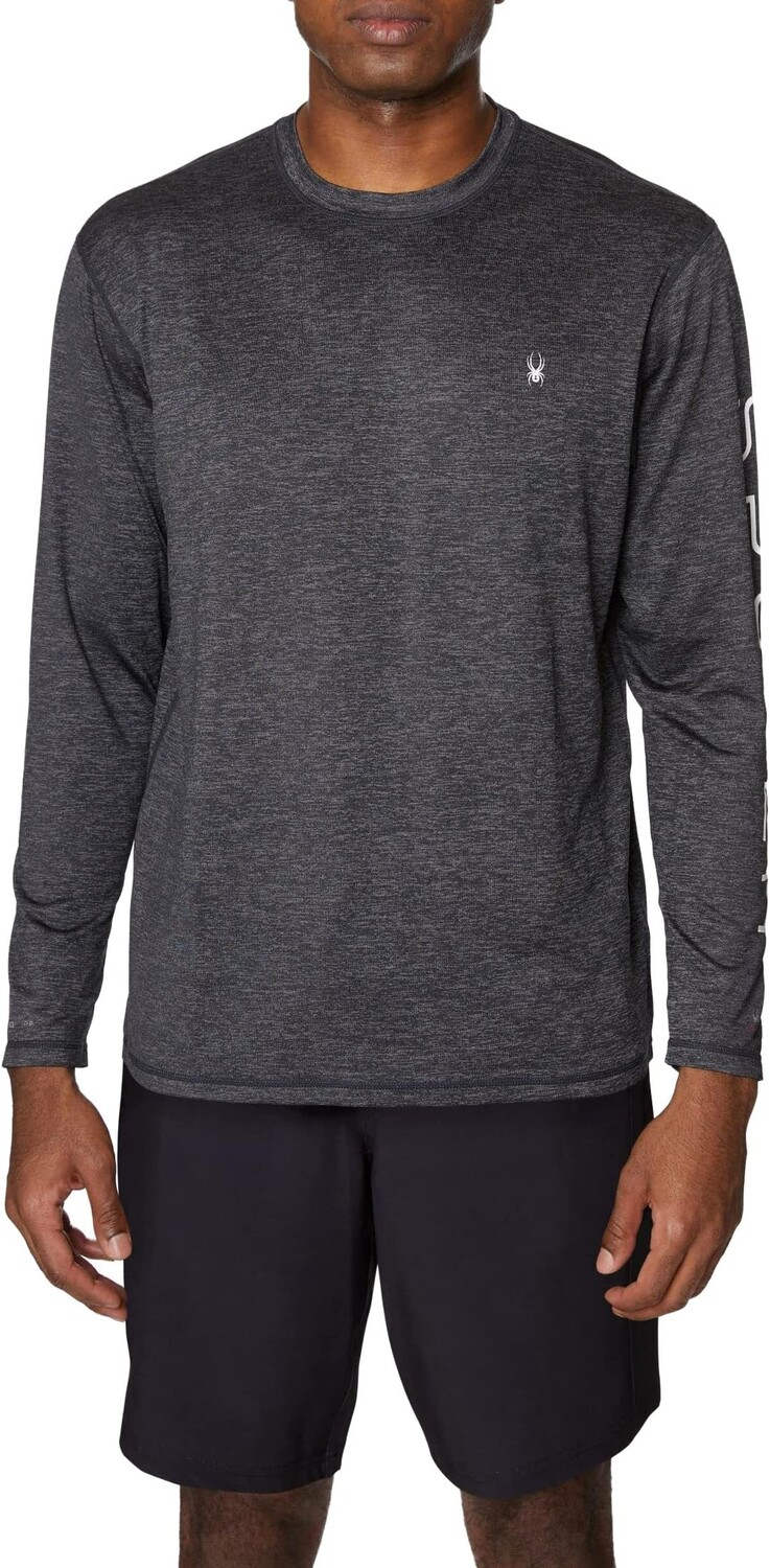 

Плавки Spyder Cationic Heather Long Sleeve Raglan Rashguard, черный