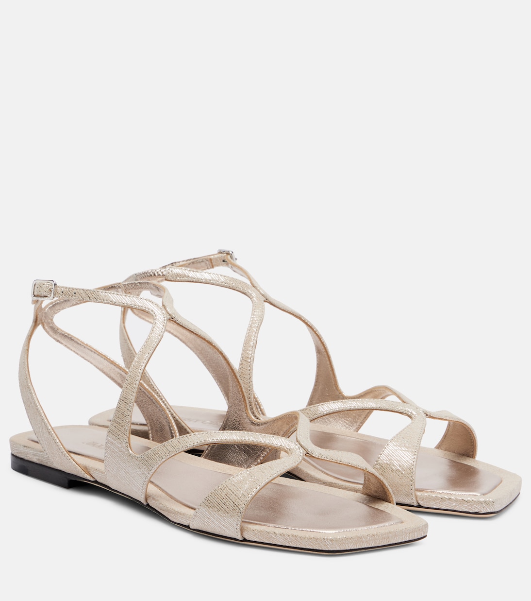 Эйла кожаные сандалии Jimmy Choo, Soft Gold