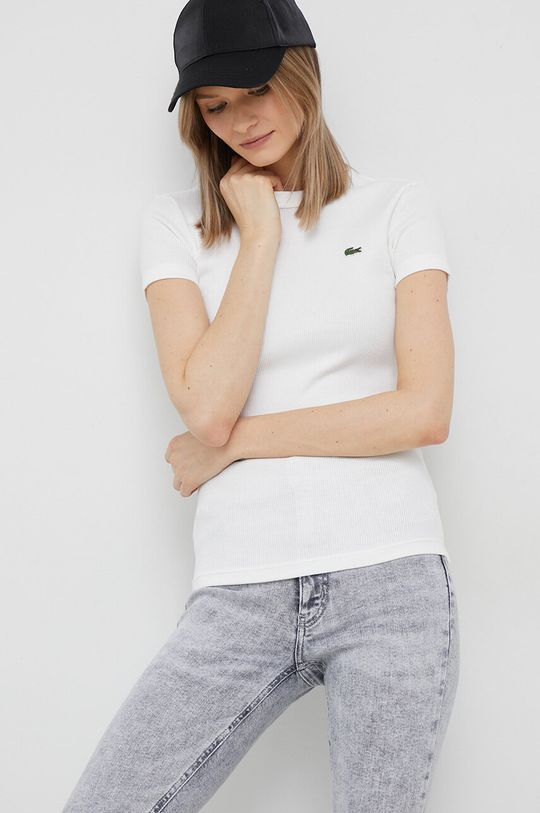 

Хлопковая футболка Lacoste, белый