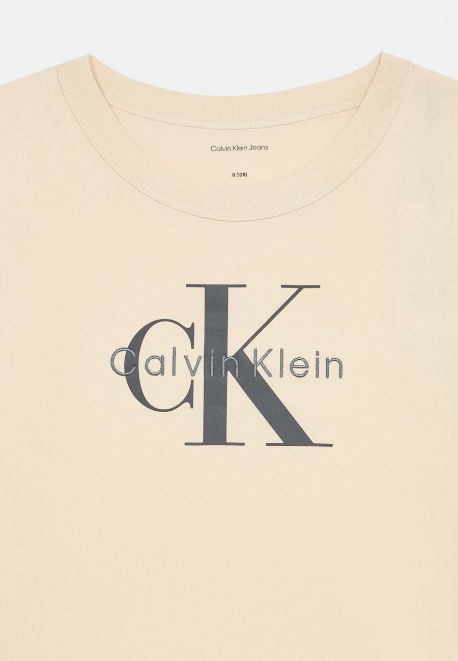 Футболка Calvin Klein Jeans LIGHT MONOLOGO UNISEX, Whitecap Gray/Off-White — фото 3