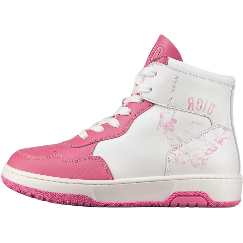 

DIOR Высокие детские скейтбординг кроссовки pink white kids'