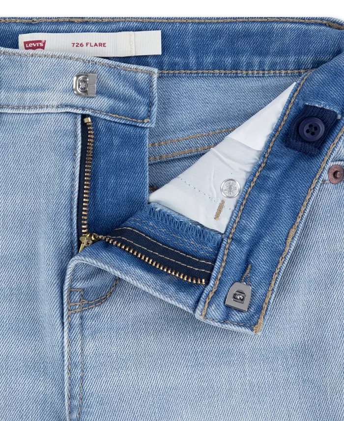 Джинсы Girls 2T-6X 726 с высокой посадкой и расклешенным силуэтом Levi'S, синий — фото 3