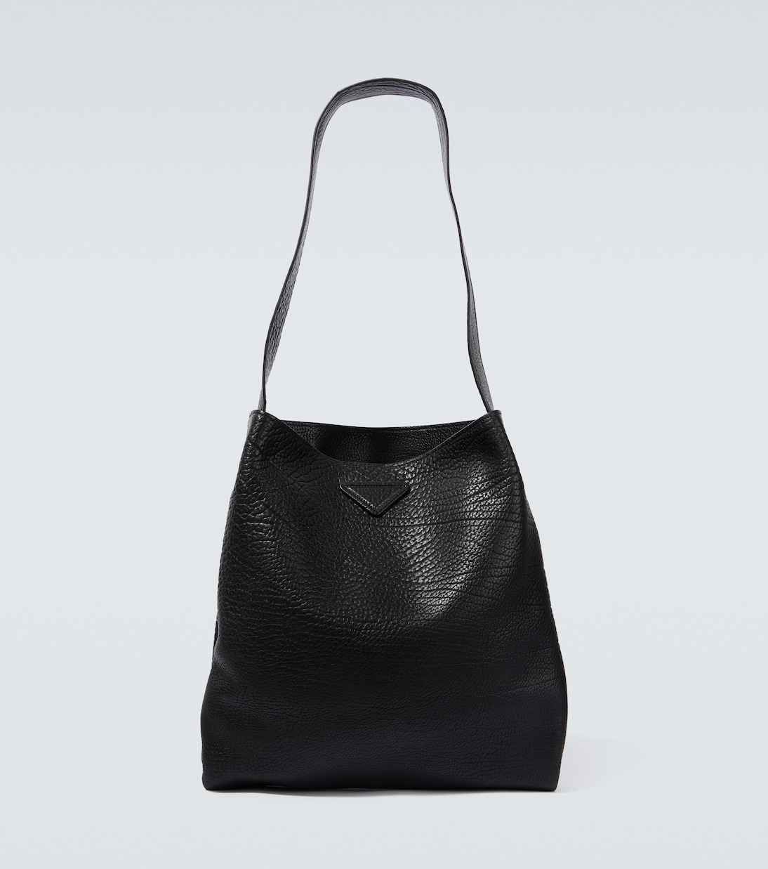 

Кожаная сумка через плечо Prada, черный