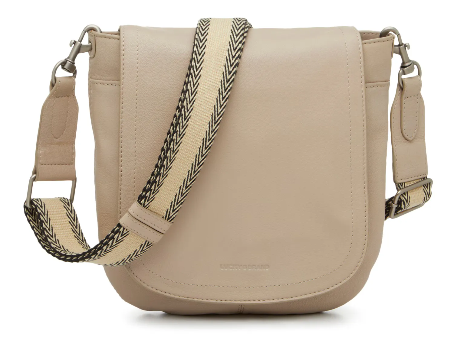 

Кожаная сумка через плечо rori Lucky Brand, серый