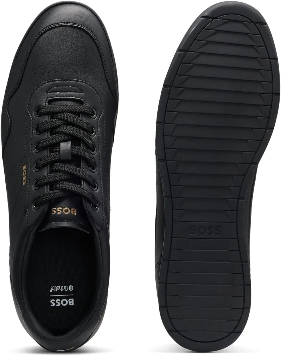 Кроссовки BOSS Herren Nitan ltpf из Наппаледера с золотыми фарбенами Branding Größe — фото 4