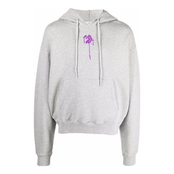 

Толстовка dripped ow logo over hoodie 'grey' Off-White, серый