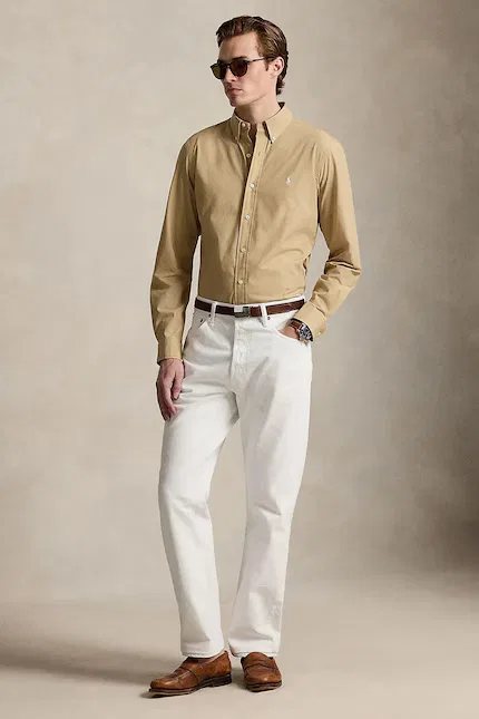 Рубашка с воротником button-down Polo Ralph Lauren, зеленый — фото 3