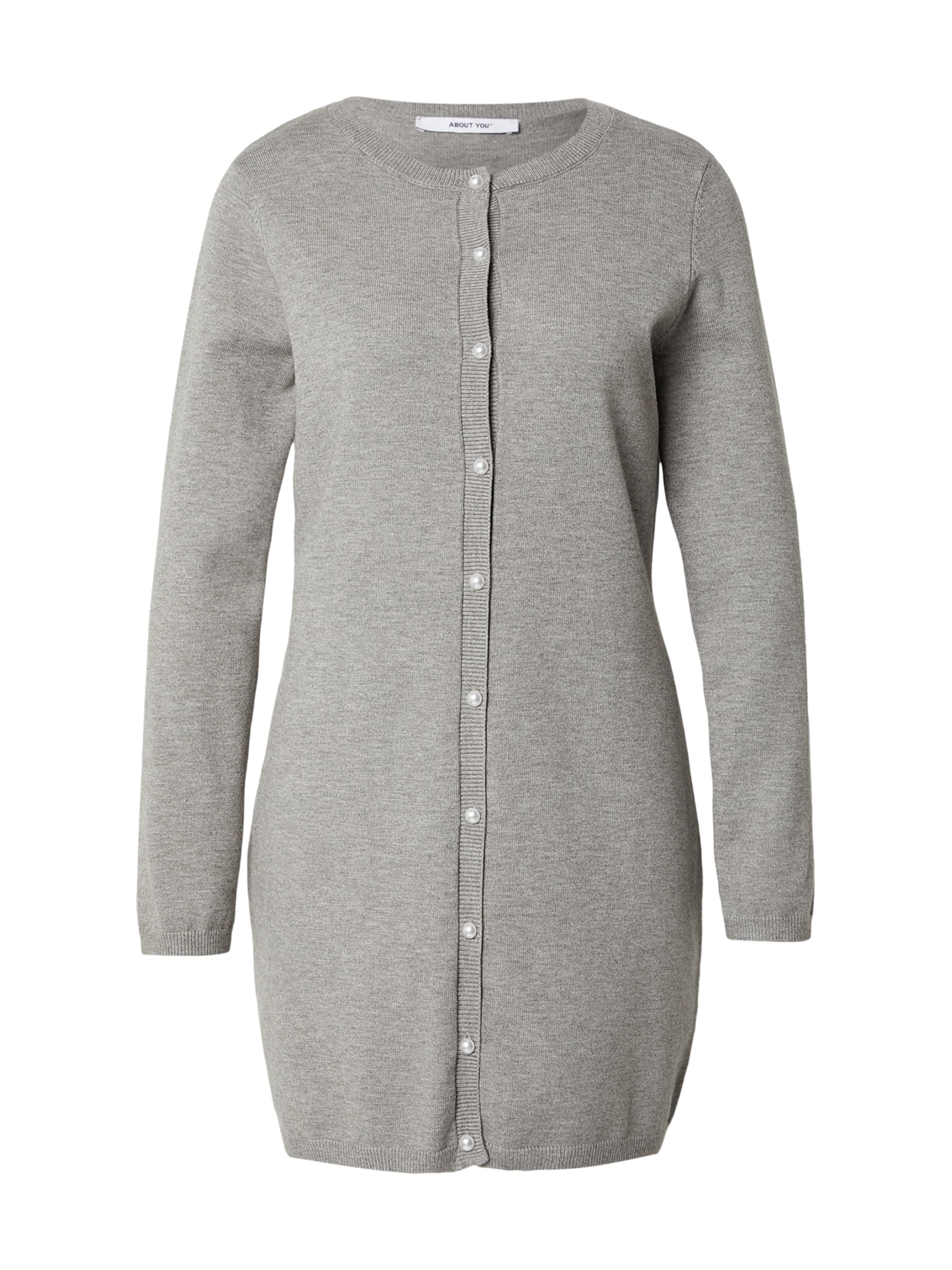 

ABOUT YOU Вязаное платье 'Margarete' в крапчато-сером цвете