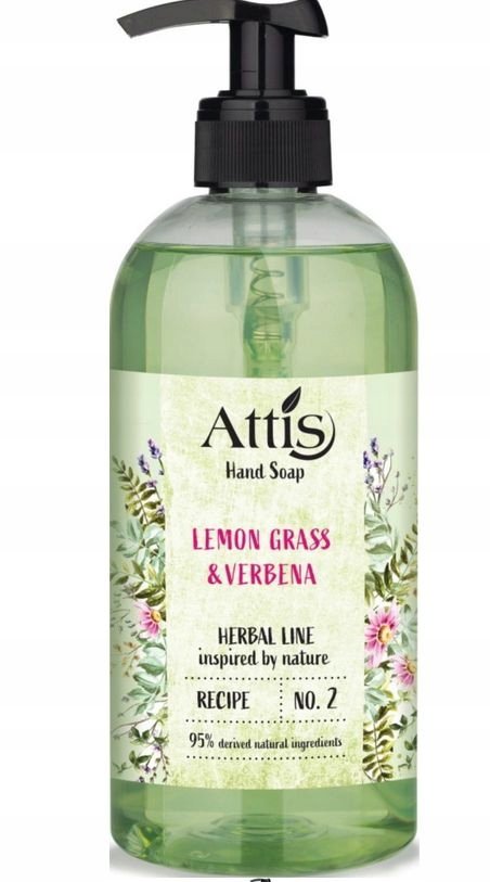 

ATTIS HERBAL 500 мл МЫЛО С ЛИМОННОЙ ТРАВОЙ И ВЕРБЕНОЙ С ПОМПОЙ