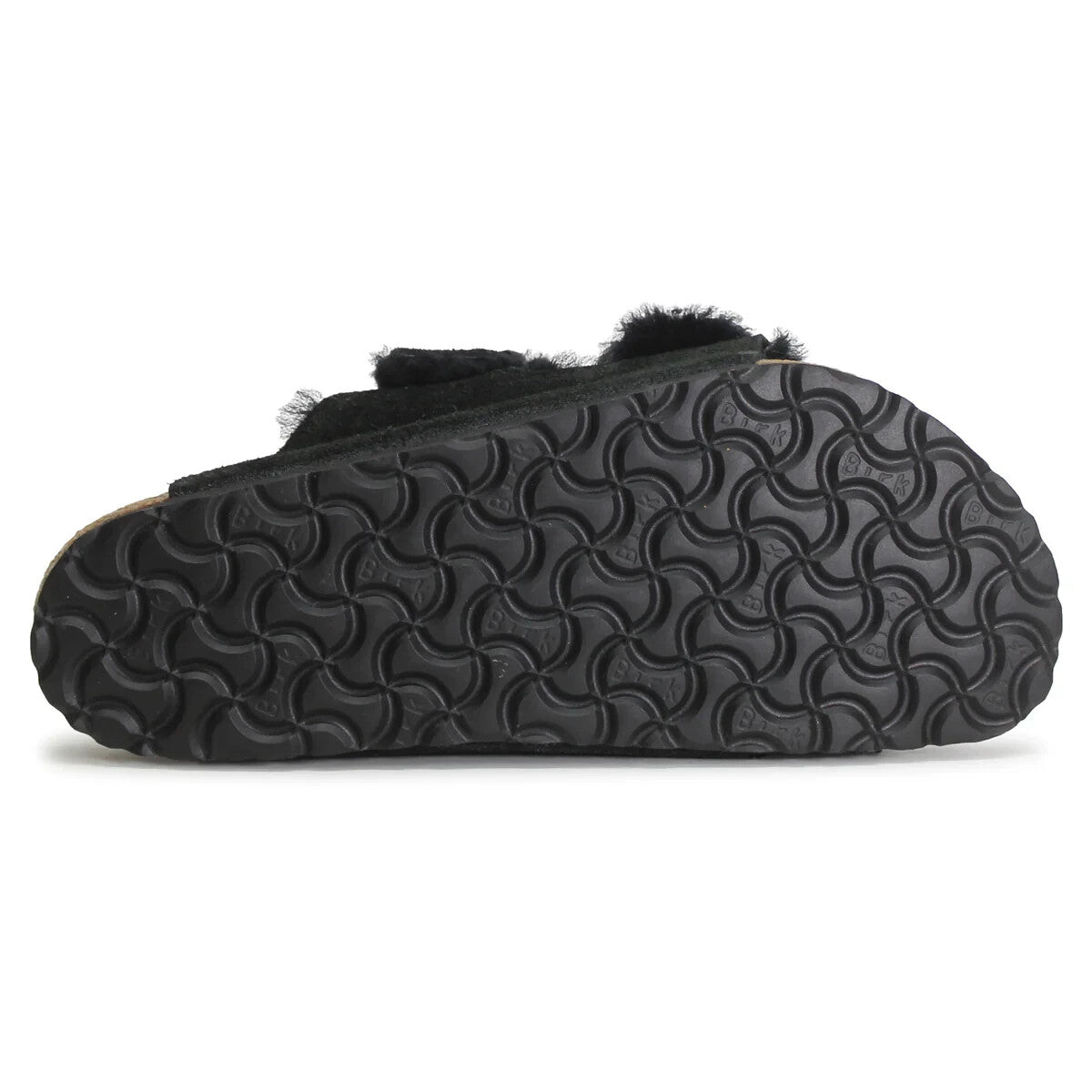 Биркеншток Аризона 0752661-001 Сандалии женские черные с овчиной слайды Birkenstock — фото 4