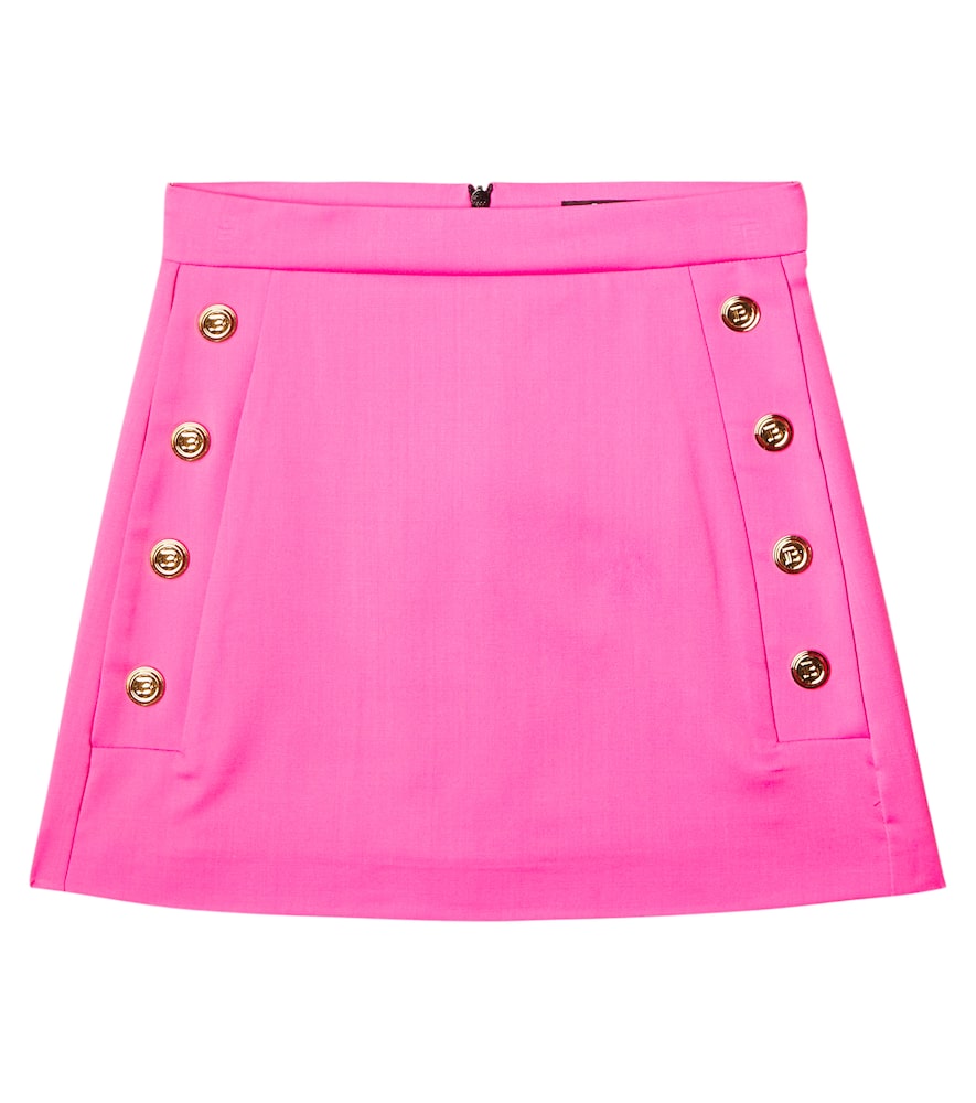 

Шерстяная юбка Balmain Kids, 512-Rosa