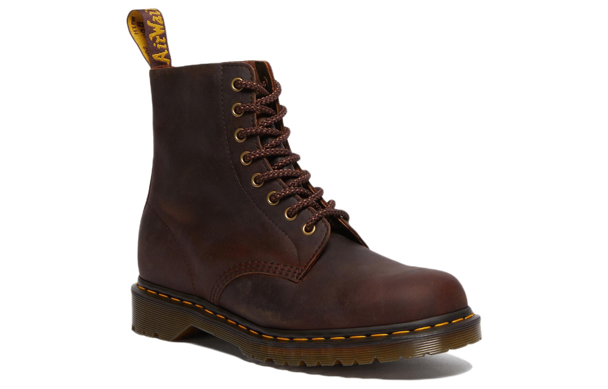 Мужские ботинки Dr. Martens 1460 Pascal из вощеной кожи, бордово-коричневый — фото 2