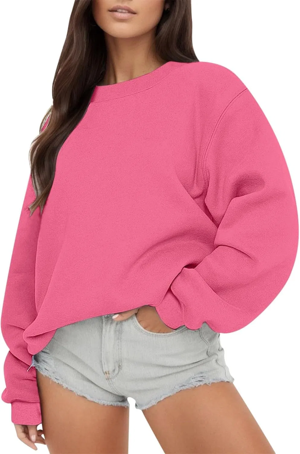 Свитшот женский на молнии, флис, Hot Pink
