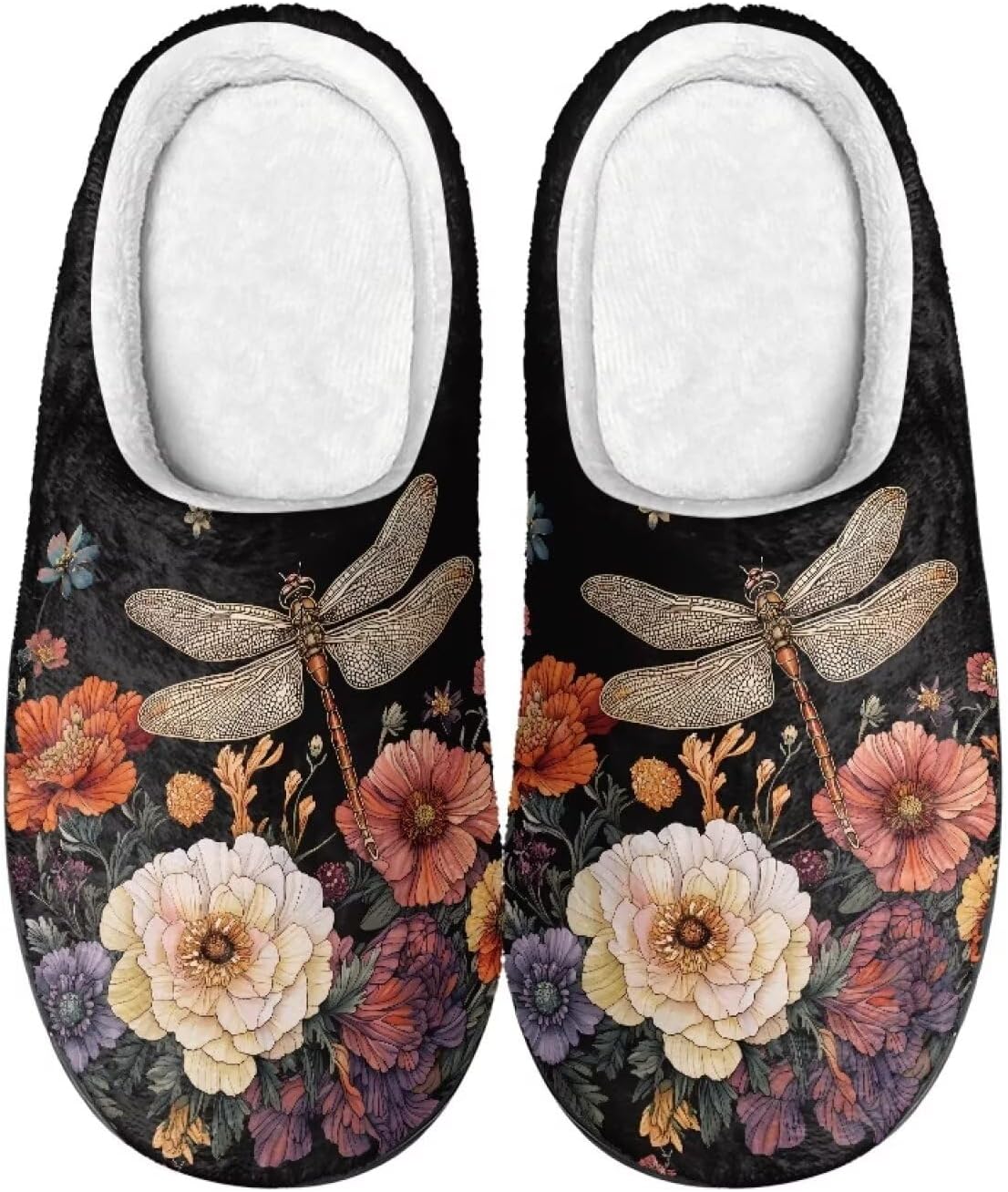 

Домашние тапочки Lotusorchid для женщин, с эффектом памяти, теплые мягкие тапочки, шлепанцы без задника, для дома и улицы, черный