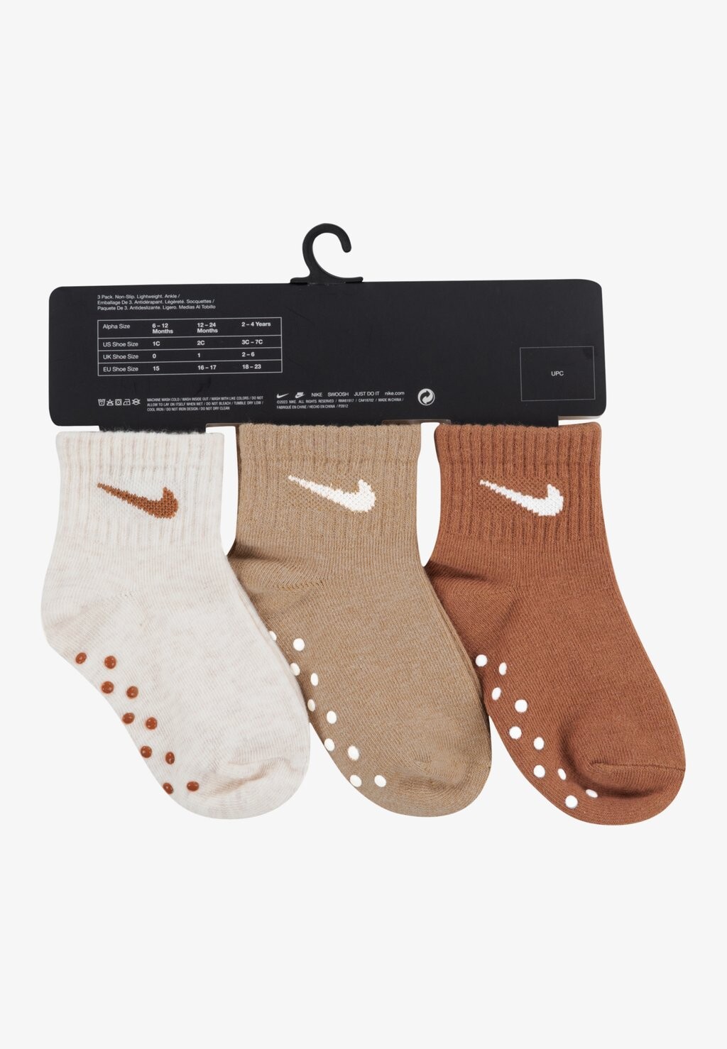 

Носки CORE ANKLE GRIPPER UNISEX 3 PACK Nike Sportswear, бежевый
